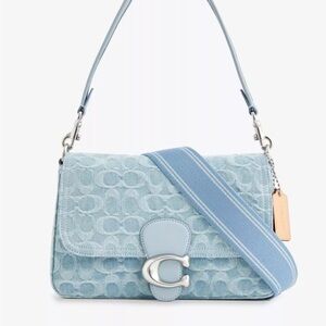 New with tags Coach Tabby Blue Shoulder Bag with detachable two Straps